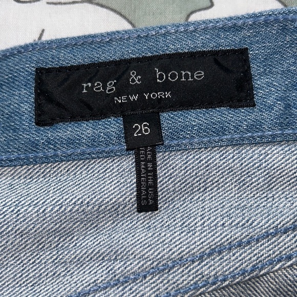 Rag & Bone Double Blues Denim Skirt High Rise Mini Coastal Blue Women’s 26 - Picture 5 of 6